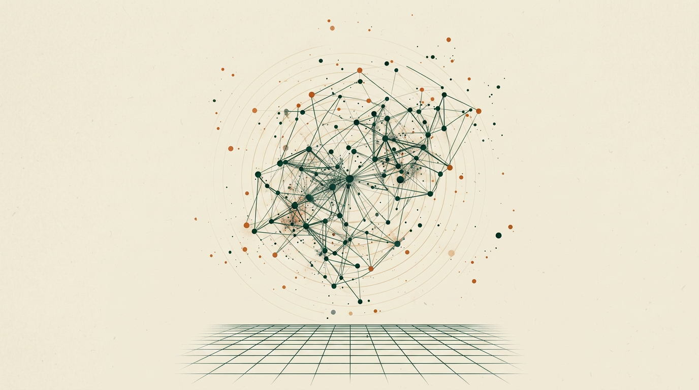 Constellation abstraite — recherche conversationnelle et données produit